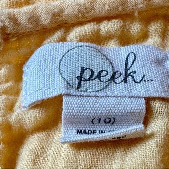 Yellow Girl’s Dress by Peek Nordstrom Size 10 Embroidered Flowers Floral Sequins - Picture 4 of 5